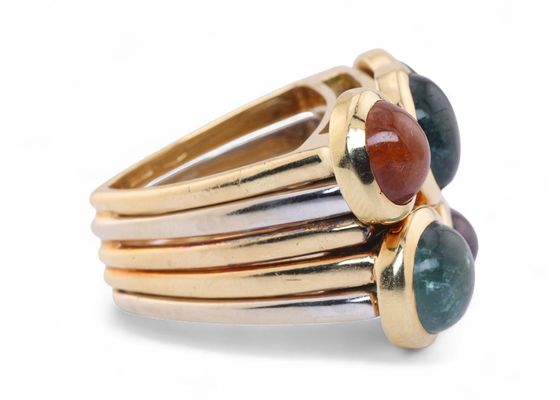 Multi-Coloured Tourmaline Cocktail Ring