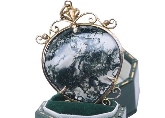 Victorian Moss Agate Pendant