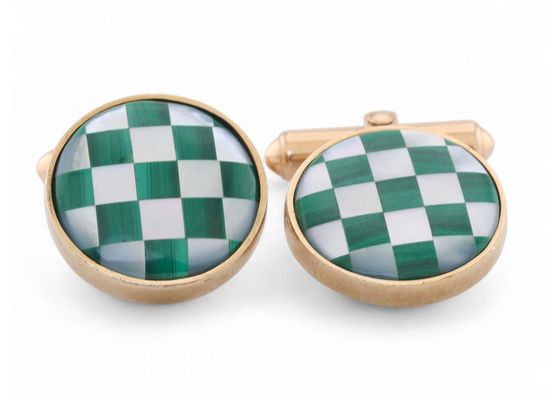 Malachite and Mother of Pearl Cufflinks