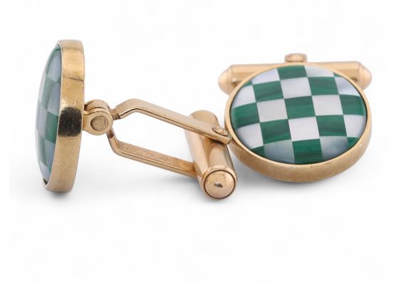 Malachite and Mother of Pearl Cufflinks