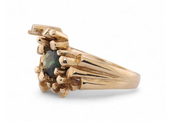 Gold Dress Ring with Tsavorite Garnet