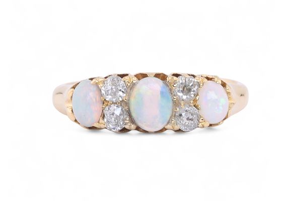 Opal and Diamond Ring