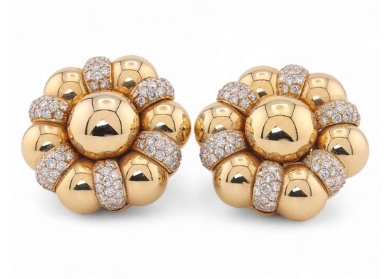 1980s Diamond French Earrings