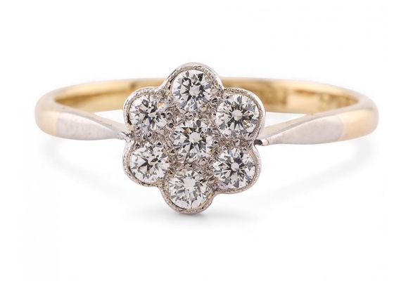 Edwardian Diamond Cluster Ring