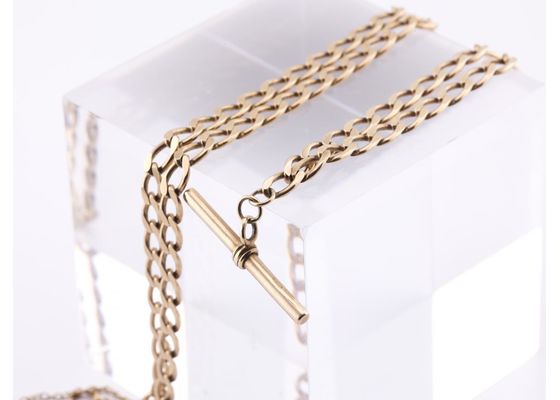 Vintage 9k gold T-bar chain