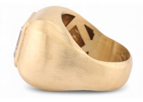 Asscher Cut Diamond Ring in 18k Yellow Gold