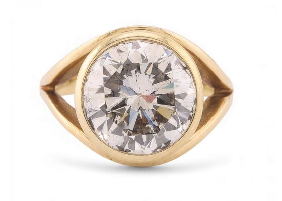 5ct Diamond Ring in 18k Yellow Gold