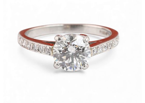 1.53ct Brilliant Cut Diamond Engagement Ring in Platinum