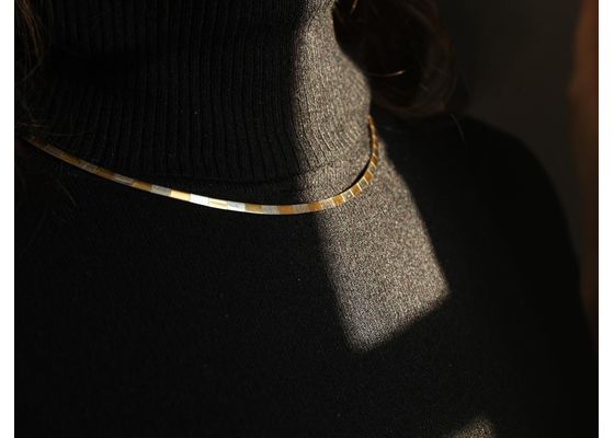 18k Italian Gold Choker Necklace