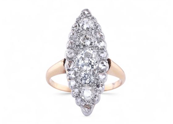 Diamond Marquise Cluster Ring