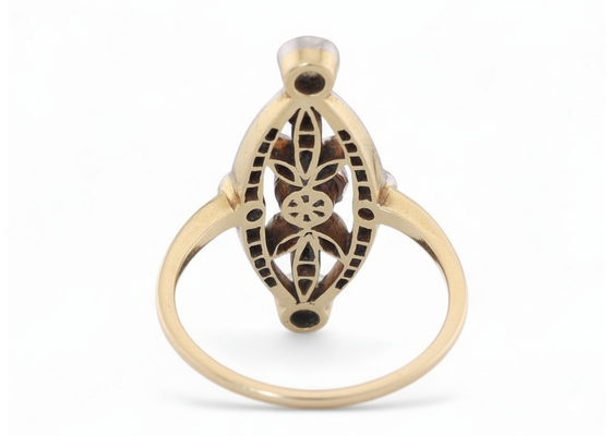 Edwardian navette-shaped ring