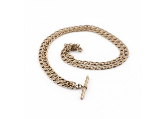 Vintage 9k gold T-bar chain