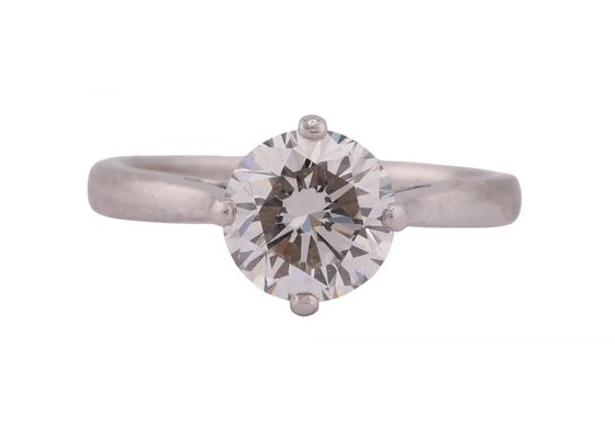 Platinum 2.08ct Diamond Solitaire Ring by Boodle & Dunthorne