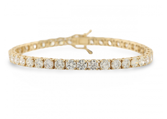 Diamond tennis bracelet in 18k yellow gold
