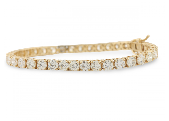 Diamond tennis bracelet in 18k yellow gold