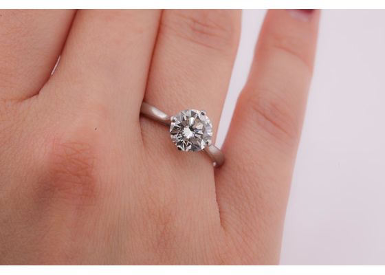 Platinum 2.08ct Diamond Solitaire Ring by Boodle & Dunthorne