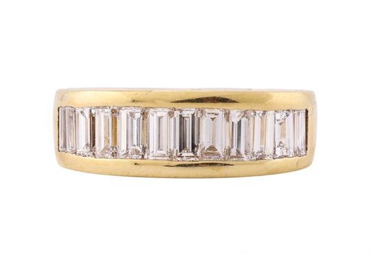 Vintage Channel Set half Eternity Band, Circa 1960