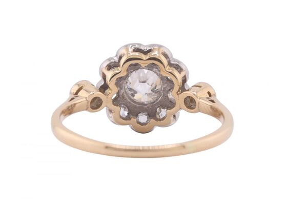 Edwardian Daisy Cluster Ring, with later shank