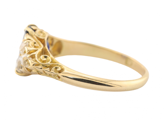18ct Gold Sapphire and Diamond Victorian Ring