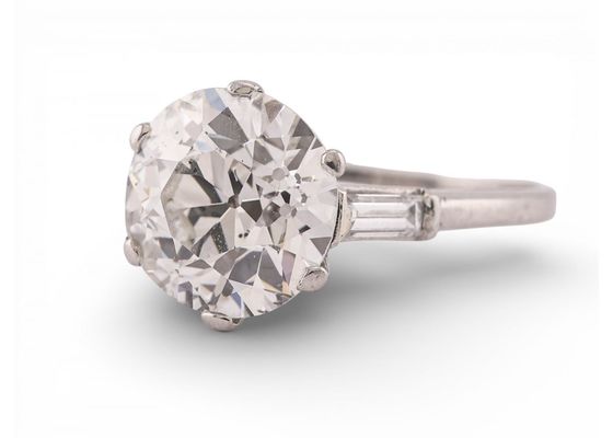 Old European cut diamond engagement ring