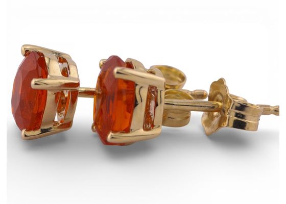 9ct Fire Opal Earstuds
