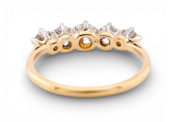 18ct Gold Diamond Five Stone Ring