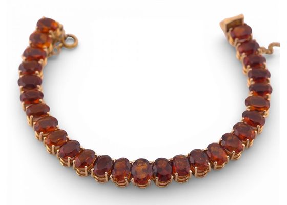 Gold Citrine Tennis Bracelet