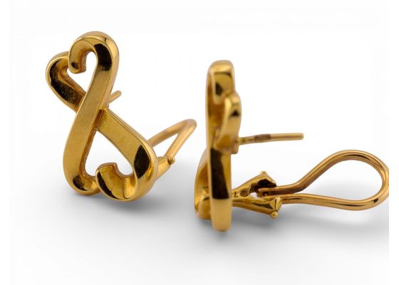 Tiffany & Co. Paloma Picasso Loving Heart 18ct Gold Earrings