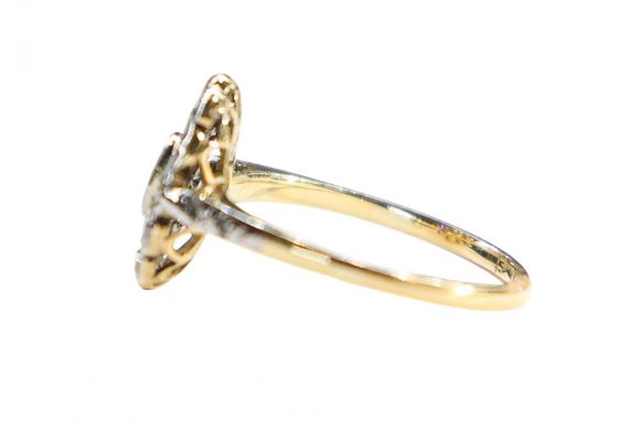 Edwardian Opal and Diamond Cluster RingEdwardian Opal and Diamond Cluster Ring