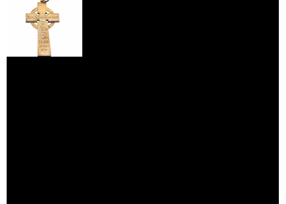 Victorian Gold Celtic Cross Pendant, Dated 1880