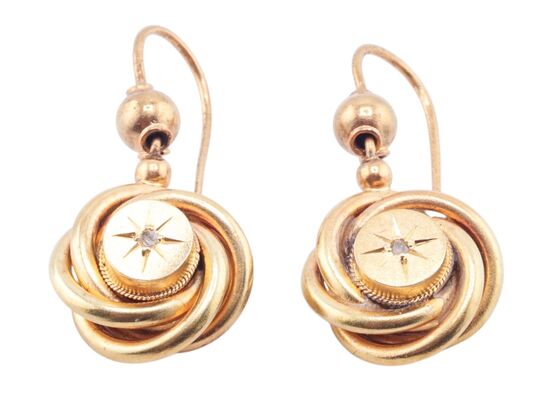 LATE VICTORIAN DIAMOND-SET DROP EARRINGS, CIRCA 1880