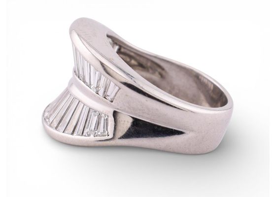 Architectural Baguette Diamond Ring in 18kt White GoldArchitectural Baguette Diamond Ring in 18kt White GoldArchitectural Baguette Diamond Ring in 18kt White Gold