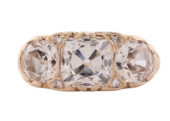 Victorian Three Stone Diamond Ring